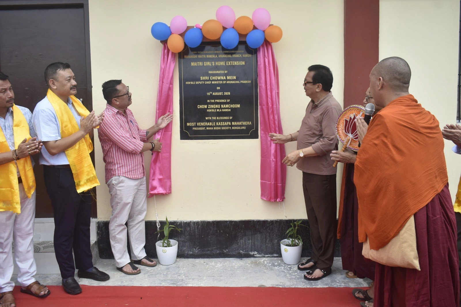 Unveiling a commemorative plaque