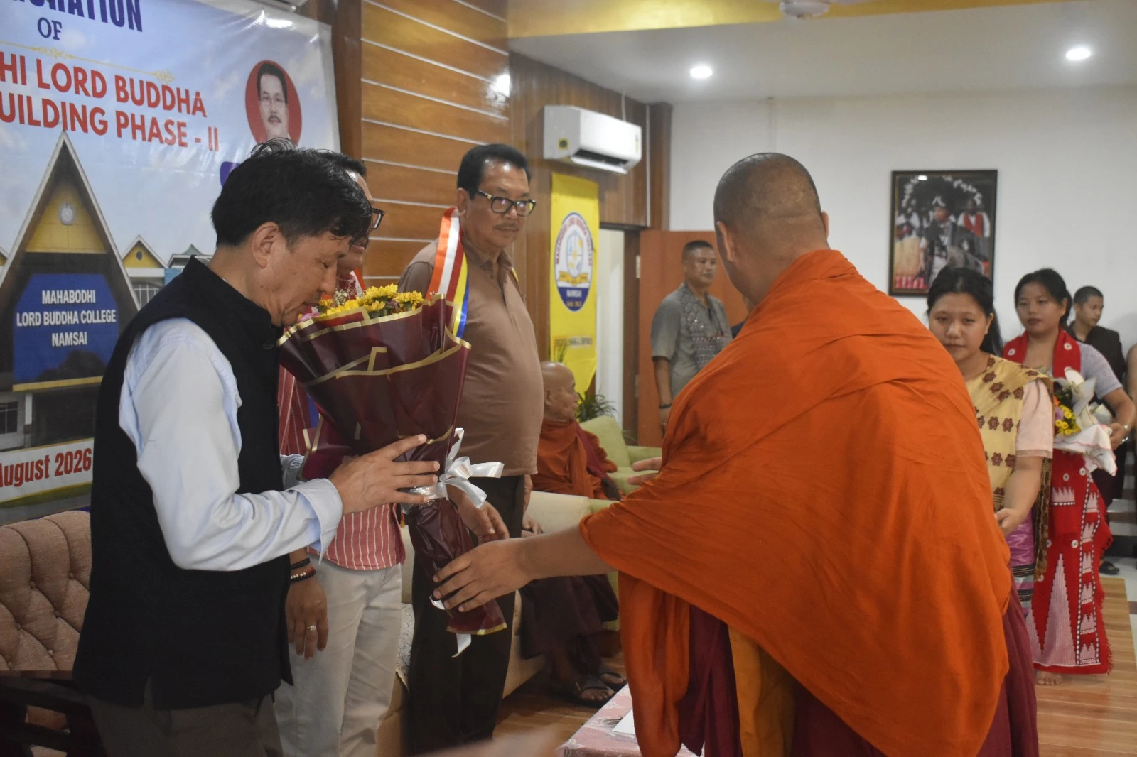 A felicitation in the college hall