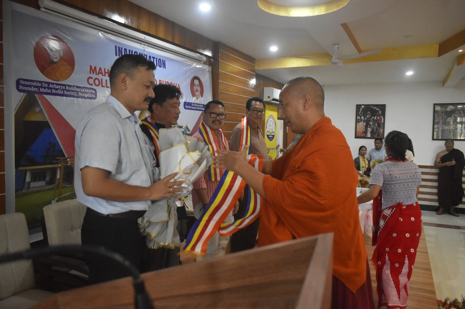 A felicitation at the college
